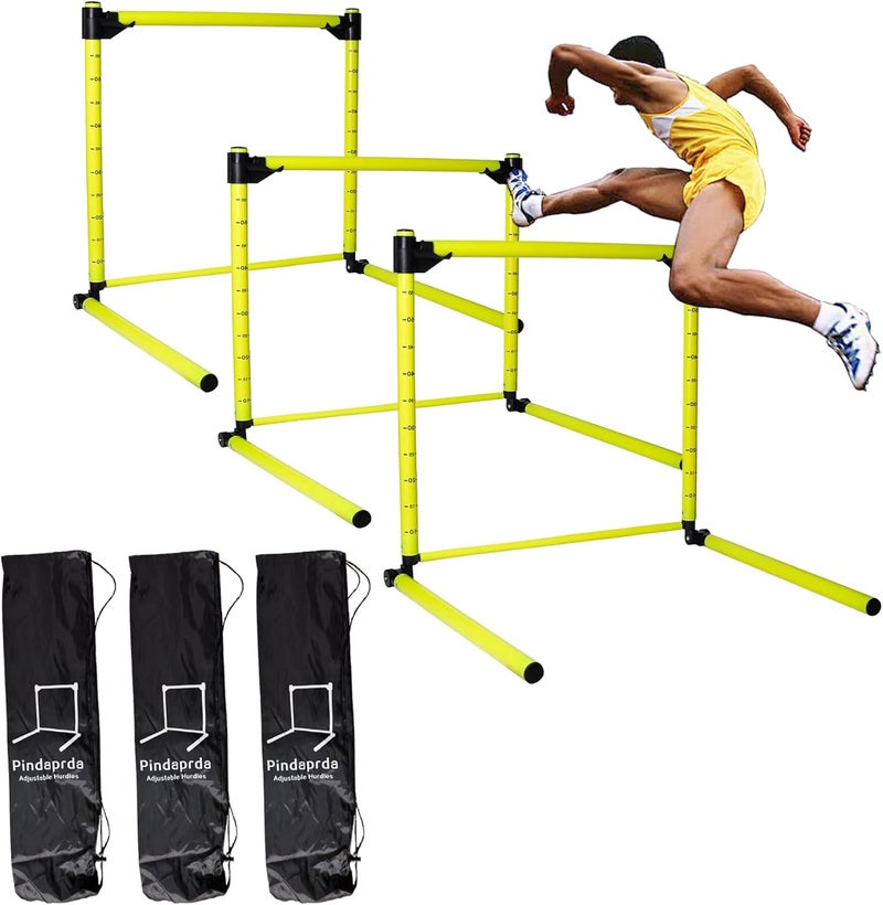 pindaprda Adjustable Hurdles with Carring Bags, Detachable Agility Training Equipment with Scale, Football Practice Hurdle, Indoor & Outdoor Jumping Speed Hurdles for Athletes, Soccer, Basketball - Image 1